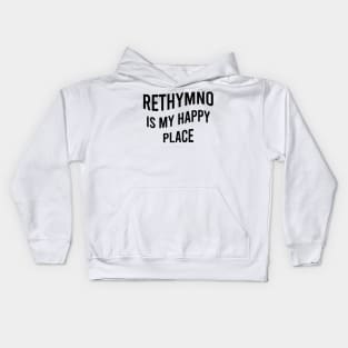 Rethymno is my happy place Kids Hoodie